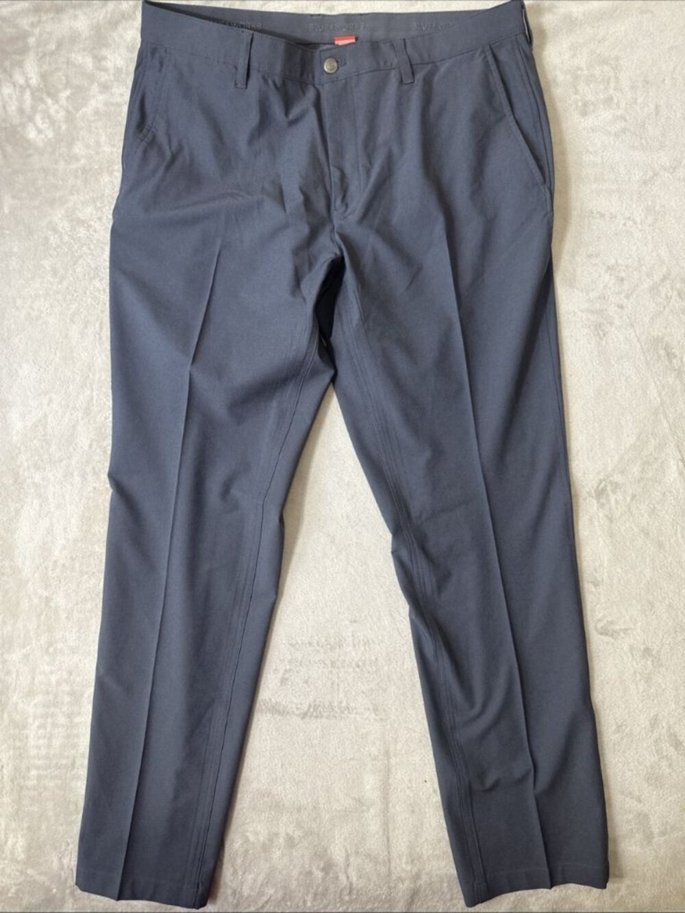 Bluffworks envoy lightweight travel pants slim fit mens 38x34 gray stretch